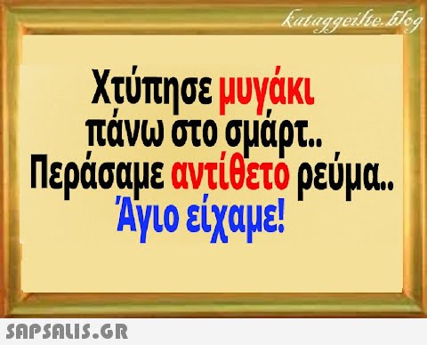 Χτύπτησε μυγάκ πάνω στο σμάρτ.. Περάσαμε αντίθετο ρεύμα.. Άνιο εχαμε! SnpSALI5.GR